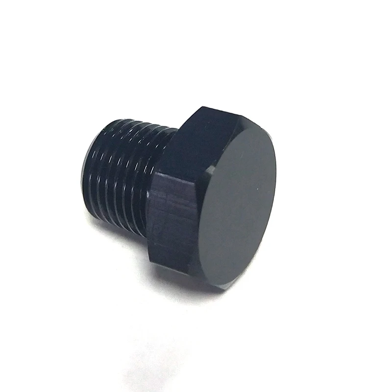 2 шт. автомобильный модифицированный черный алюминий 1/8NPT концевой штуцер O2