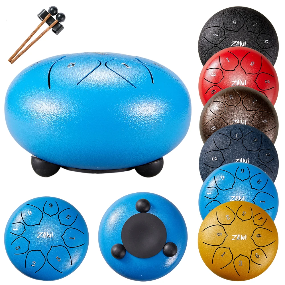 

6 Inch Drum Tank Tounge 8 Tone A Key Hand Pan Tongue Musical Instruments Percussion Drum Meditation Machine Five Tones Handdrum