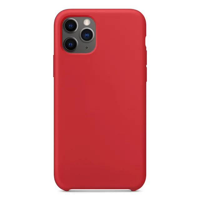 Жидкий силиконовый чехол для iPhone 11 Pro Max TPU+ PC темно-зеленый жидкий силиконовый чехол для iPhone 11 Pro - Цвет: Red Silicone