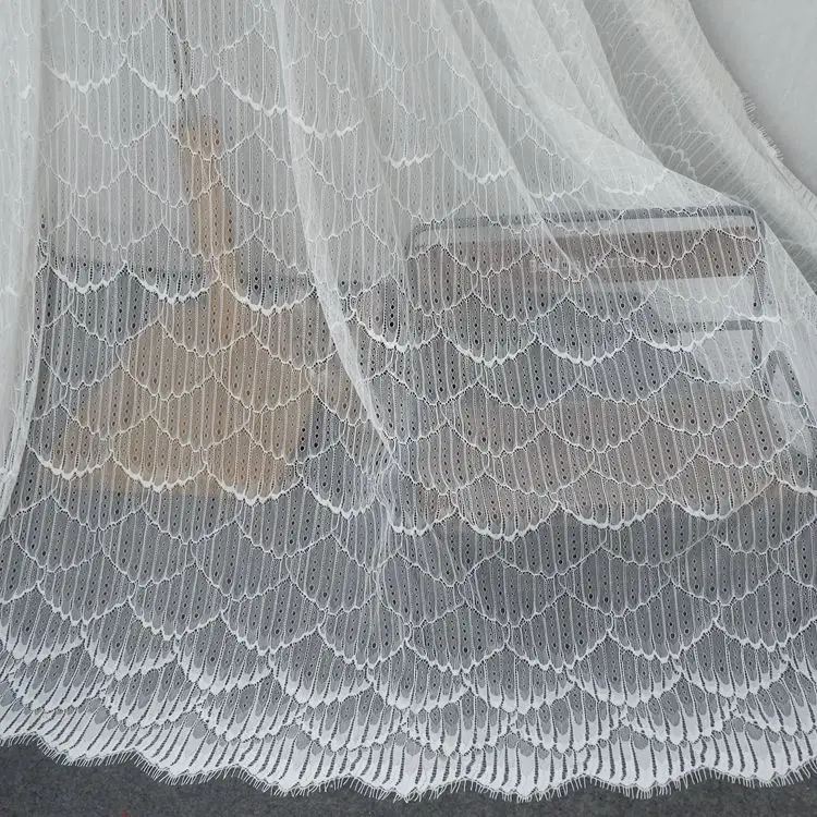Кружевная ткань с волнистым узором для платья нижняя рубашка свадебное платье