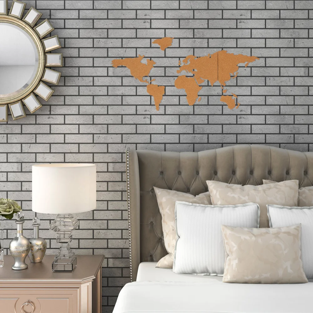 

1 Set Cork Board Bulletin Boards Adhesive Corkboard World Map for Office