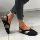 Сандалии Женские, однотонные, дышащие, на плоской подошве