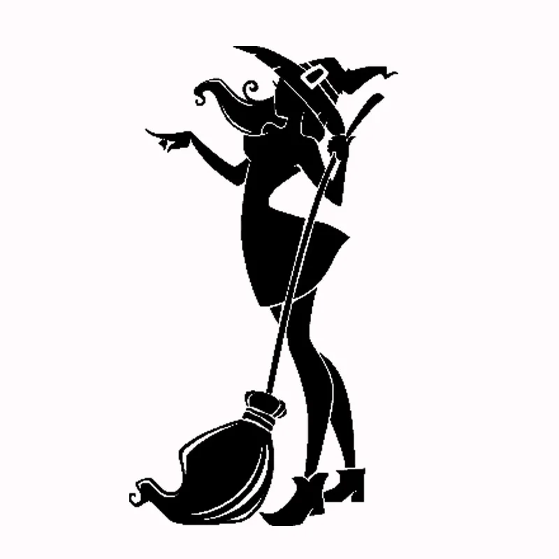 Наклейки с ведьмой для автомобилей 3D Водонепроницаемая виниловая автомобильная