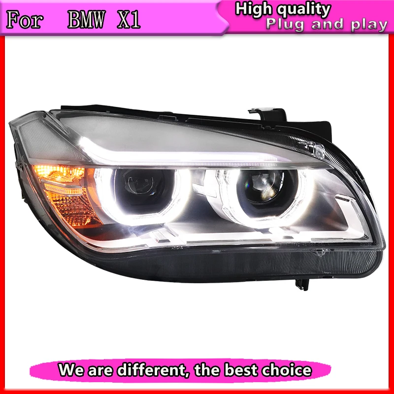 

Car Styling for BMW E84 X1 led headlights 2009 2010 2011 2012 2013 2014 E84 led drl HID KIT Bi Xenon Lens low beam