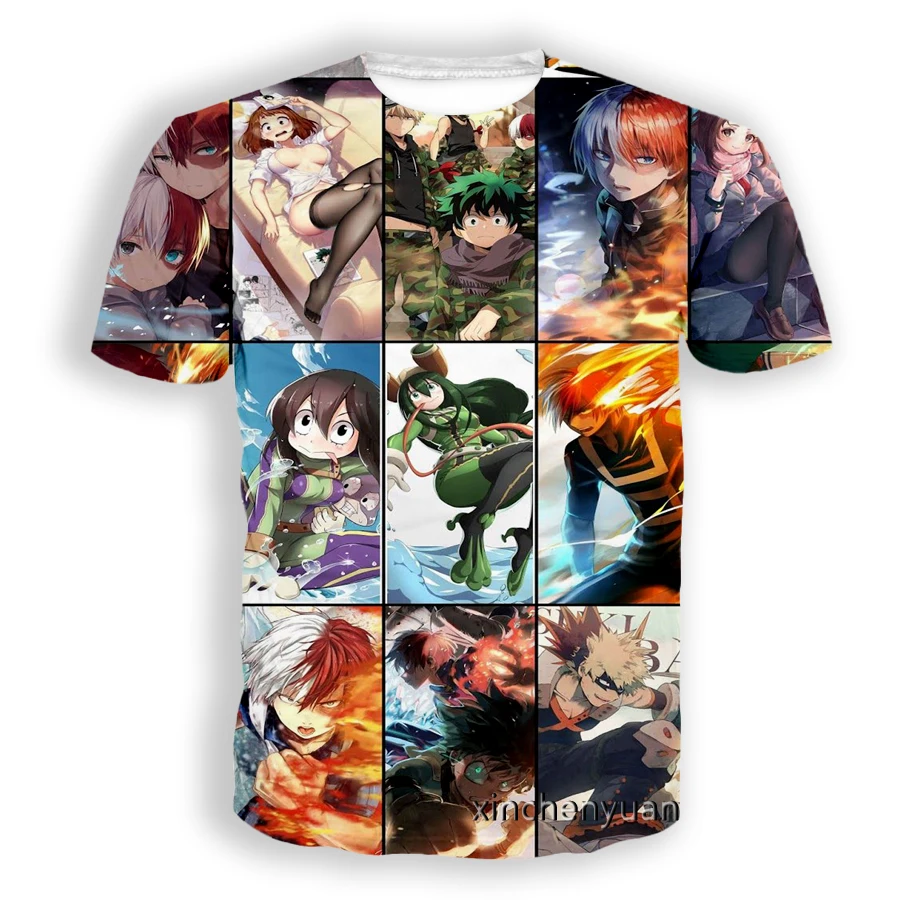 

New Fashion Women/men's 3D Print Cartoon Anime Girls Casual T-shirts Harajuku T-shirts