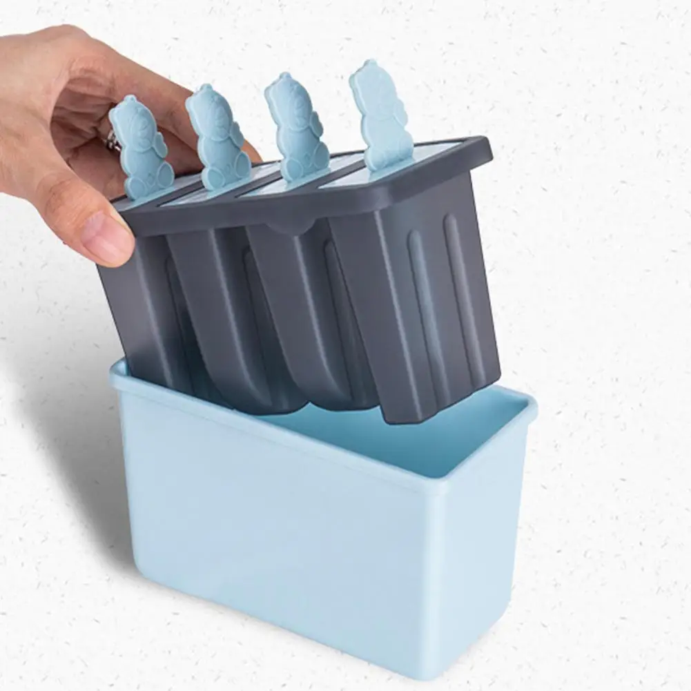 4 полости силиконовые формы мороженое для ванны формователь кубиков льда плесень