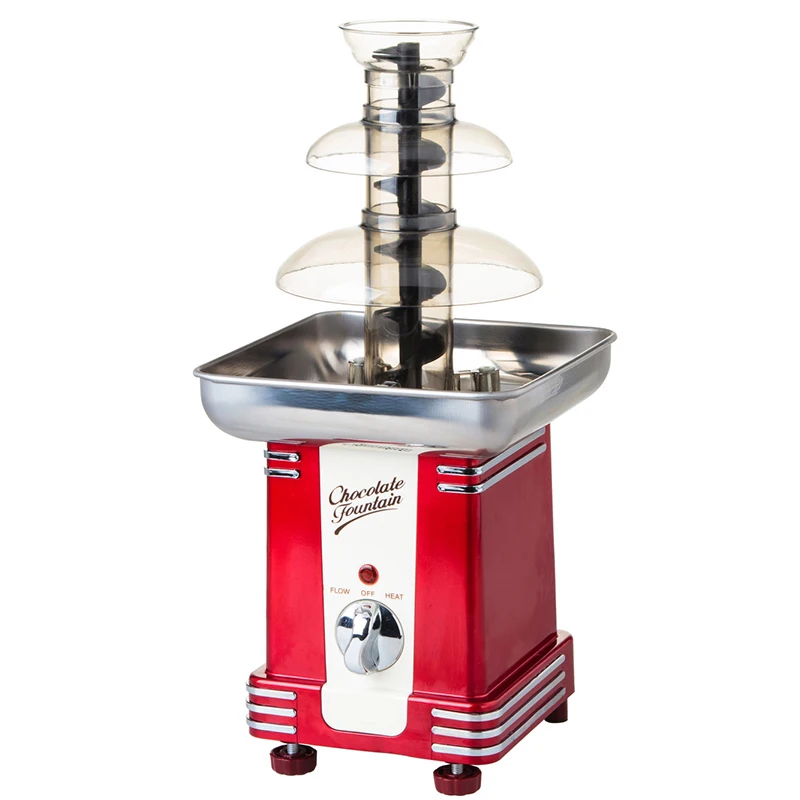 

Chocolate Fountain Three Floors Commercial Household Waterfall Machine Juicer DIY Mixer Melting Tower Child