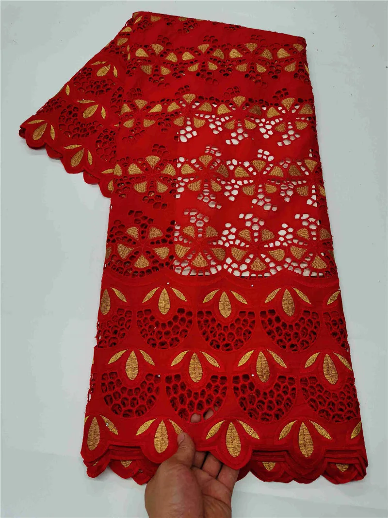 

Новый стиль 2021 хлопчатобумажная кружевная ткань с ушками 5 ярдов швейцарская вуаль кружевная ткань для одежды швейный материал A3211152