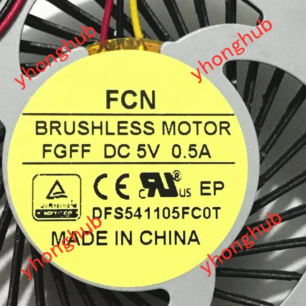 Дтс DFS541105FC0T FGFF FGFG DC 5V 0.5A 3 жильный Сервер вентилятор охлаждения ноутбука|Кулеры и