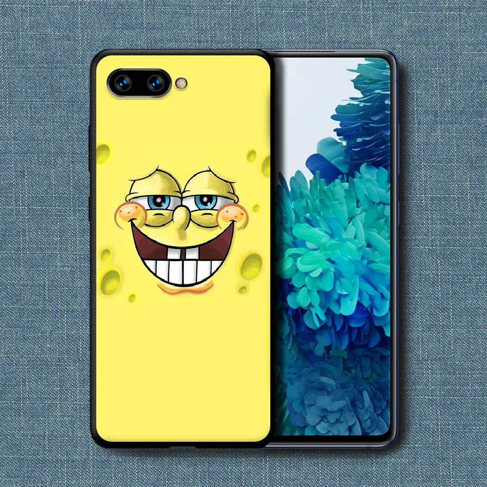

SpongeBobo Cartoon Cute Phone Case For Huawei Honor 6A 7A 7C 8 8A 8X 9 9X 10 10i 20 Lite Pro Play black Cover 3D Back Pretty