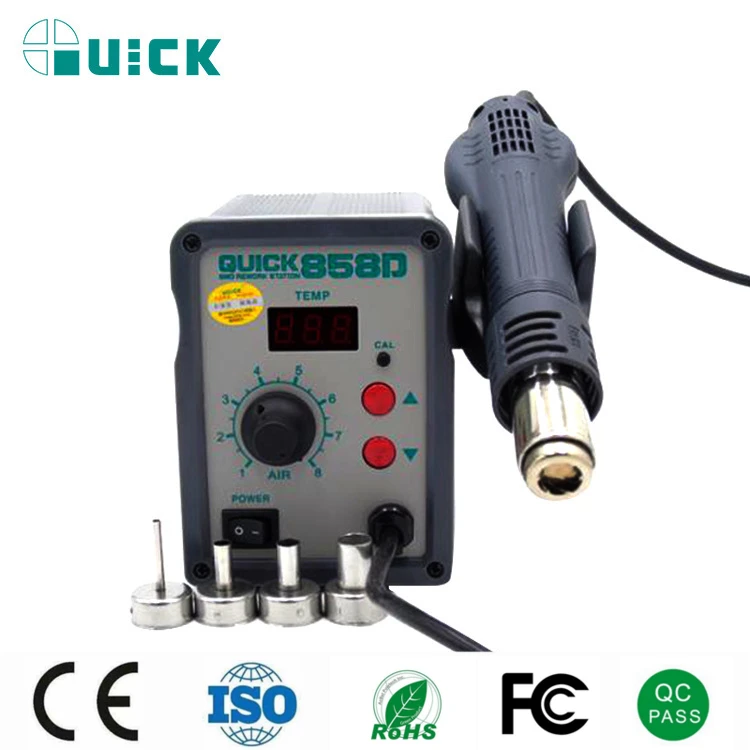 

10 комплектов QUICK 2008 ESD паяльная станция для телефона BGA Демонтаж Ремонт горячего воздуха пистолет сварочный стенд без свинца регулируемый дисплей