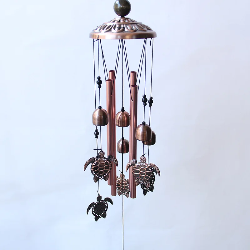 

NEW Retro Metal Animal Wind Chime with 4 Hollow Aluminum Tubes Decorative Hanging Art Wind Bell Gift 82CM Long