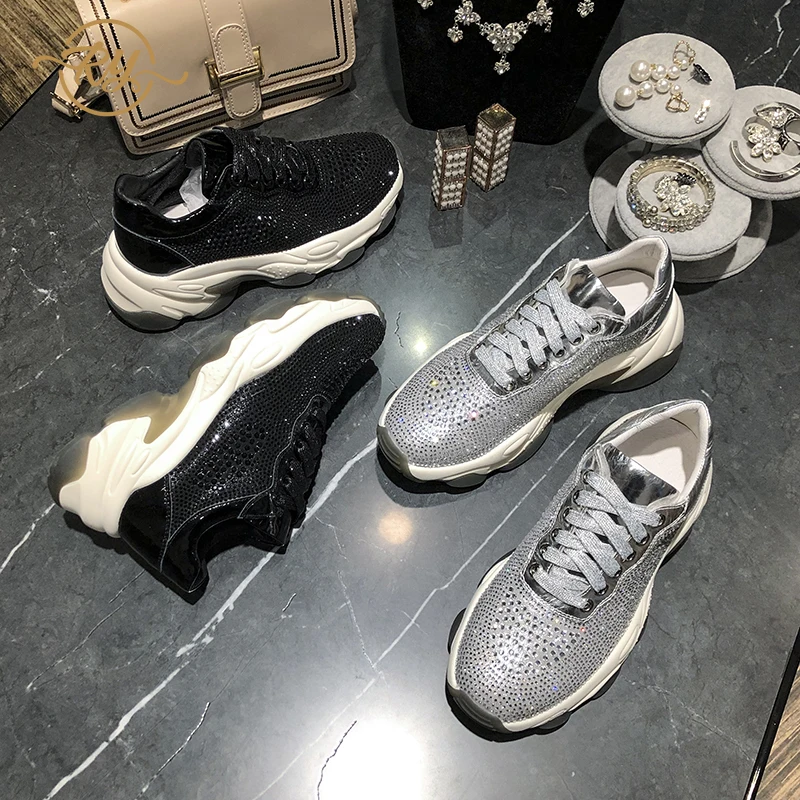 RY-RELAA Женские кроссовки 2018 модные туфли из натуральной кожи обувь на танкетке для