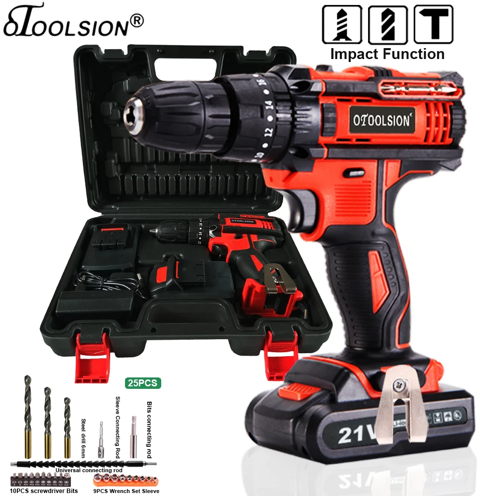 21 в двухскоростная ударная аккумуляторная отвертка маленькая дрель
