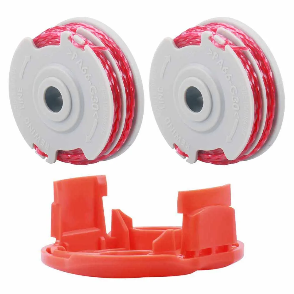 

2pcs Double Autofeed Spool & Line & Spool Cap Cover For Flymo Strimmer String Trimmers FLY021 FLY060
