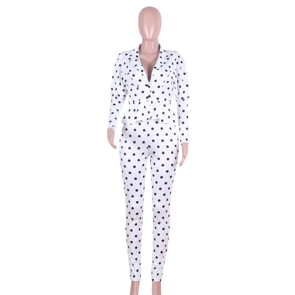 Европейский станция Женский Печатный принт костюм с длинными рукавами комплект