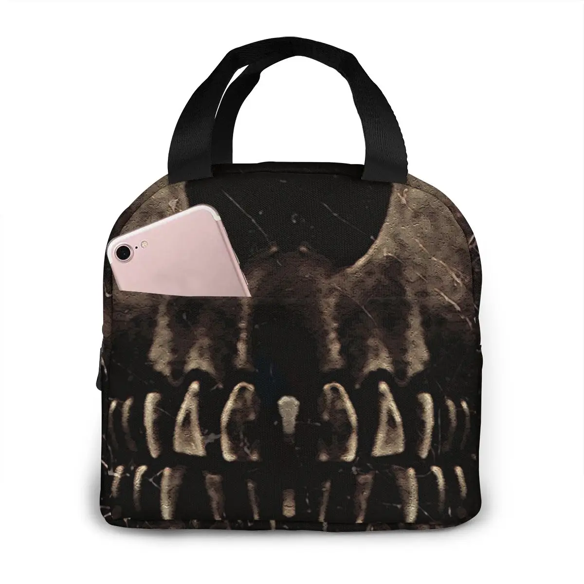 

Portable Lunch Bag Skull Poster Thermal Insulated Lunch Box Tote Cooler Bag Bento Pouch Lunch Container Food Storage Bag