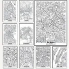 Черная Карта Города Парижа, Лондона, Нью-Йорка, холст, картина, плакат, скандинавские принты и плакаты, настенные картины для домашнего декора
