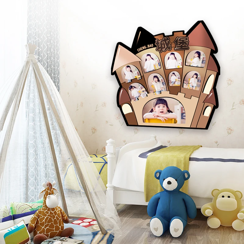 

Современная большая фоторамка, деревянная креативная Милая простая фоторамка, Детская настенная рамка, фоторамка для фото, домашний декор ...