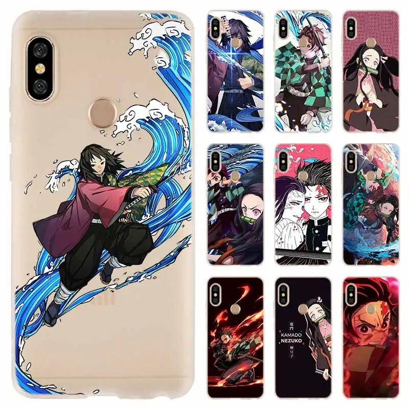 

Soft TPU Case For Xiaomi Redmi 9 8 7 6 5 A 9at 9Prime 4x 4a K20 Pro 9a 8a 7a Cover Nezuko Kimetsu no Yaiba Demon Slayer