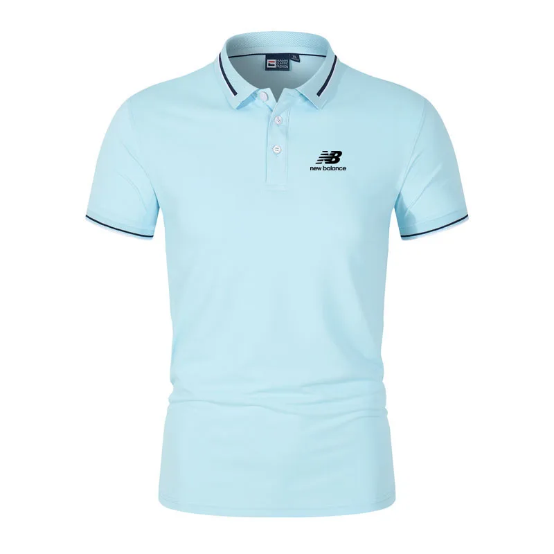 Новинка Мужская классическая рубашка-поло с коротким рукавом Nb модная офисная