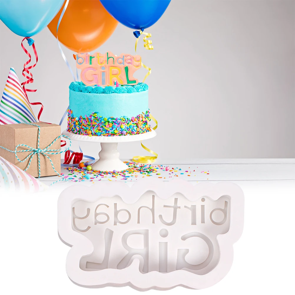 

Happy Birthday Cake Mold Silicone Letter Mold Baking Tool for DIY Chocolate Candies Biscuits Puddings