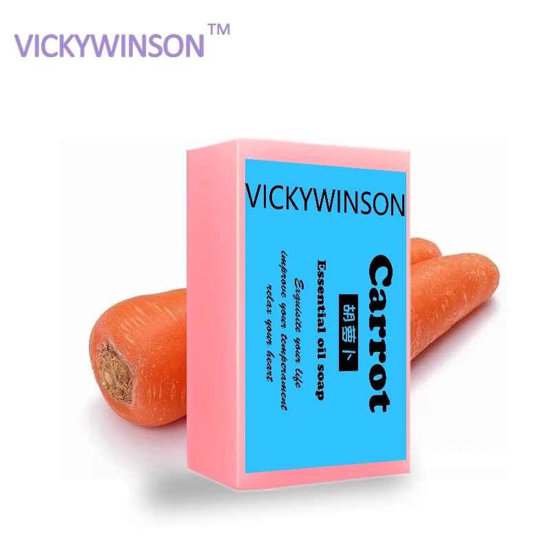 

Carrots handmade soap 50g Bacteria Removing Body Face Skin Oil Control Fresh Clean Soap Acne Care Soap Herbal Ingredien