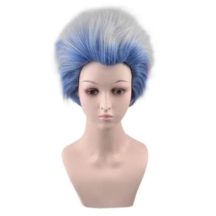 Cosplay Anime 30CM Short Wig Descendants 3 Hades Costume Heat Resistant Movies Hair Men Halloween Party Role Play Wigs