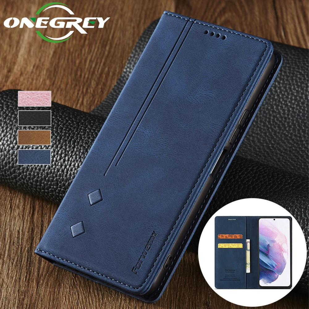 

Flip Leather S21 S20 FE Phone Bags Case For Samsung Galaxy S10 S9 S8 Note 20 Ultra Luxury Wallet Card Slots Business Cover Coque