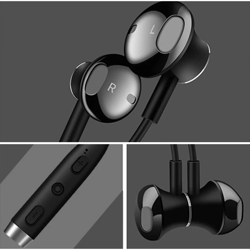 Спортивные Bluetooth наушники беспроводные с шейным ободом вкладыши металлическая