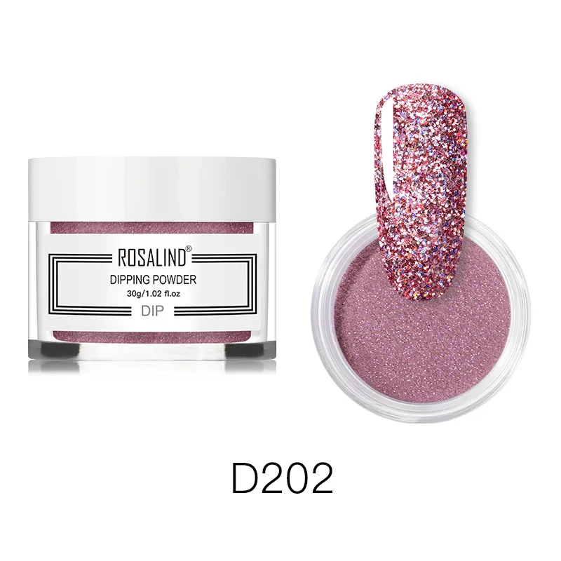 RND202 ROSALIND 30 г блестящая голографическая пудра для ногтей 24 цвета дизайн ногтей все для маникюра натуральный сухой без лампы - Цвет: RND202