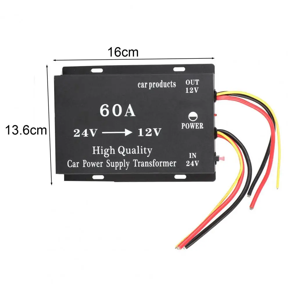 Step-down Transformer Stable Voltage Regulator Performance Specialize Durable Black 24V to 12V Power Converter for Truck | Автомобили и