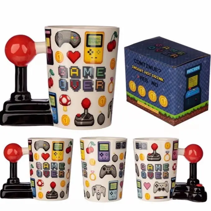 

3D Coffe Mug Creative Gamepad Cup Game Controller Processing Mug Personalized Shape Coffee Milk Boy Game Over Mug Birthday Gift