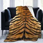 Пледы из кожи тигра, удобное легкое декоративное одеяло для женщин, мужчин и детей