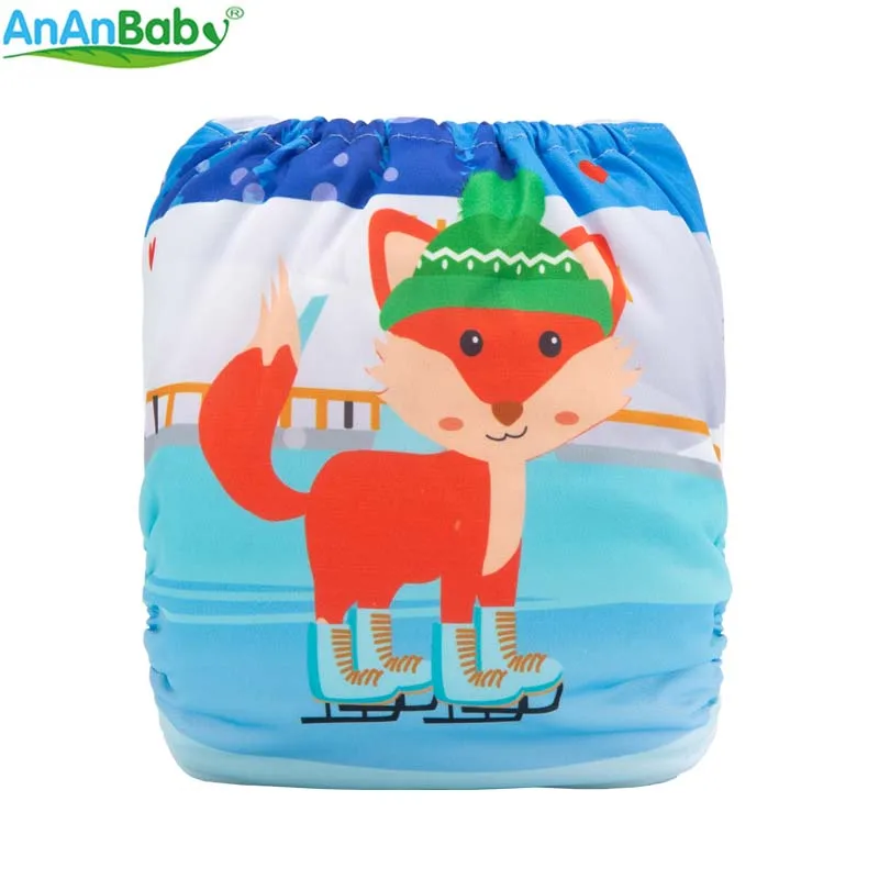 {AnAnBaby} Новое поступление тканевые подгузники с принтом на Хэллоуин и Рождество