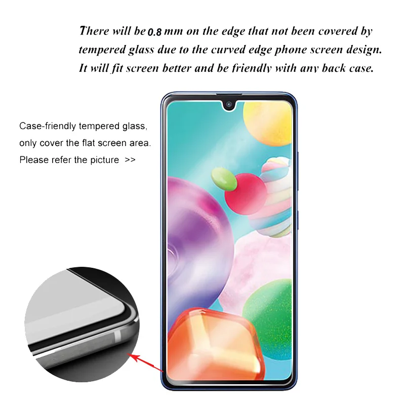 Фото Защитное стекло для Samsung Galaxy A41, закаленное, 9H, 3 шт. №4