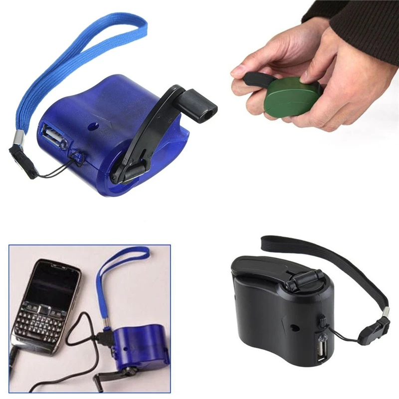 mobile phone emergency power usb hand crank charger electric generator universal mobile charge hand dynamo charging free global shipping