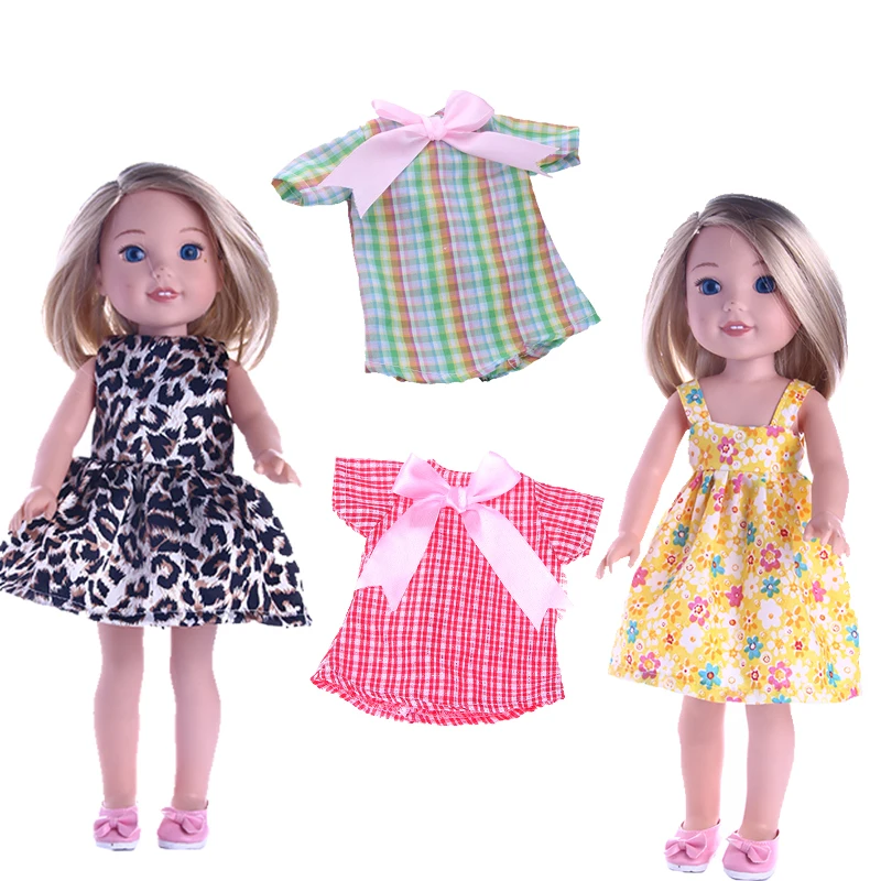 

Одежда для кукол, юбки, детское милое платье 14 дюймов, модная одежда для девочек в американском стиле, разноцветная повседневная одежда, акс...