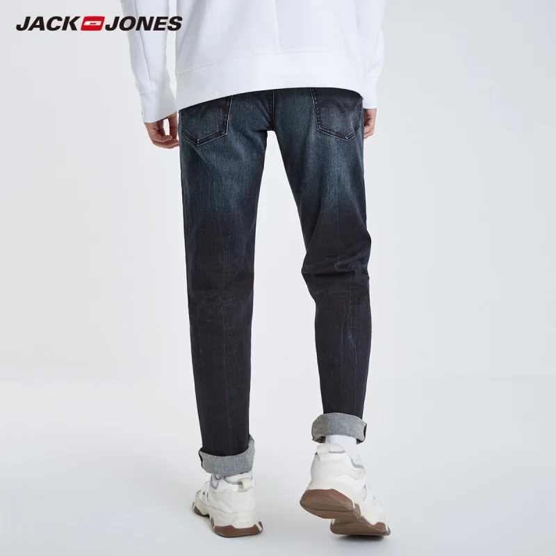 JackJones мужские повседневные Стрейчевые хлопковые прямые джинсы базовая мужская