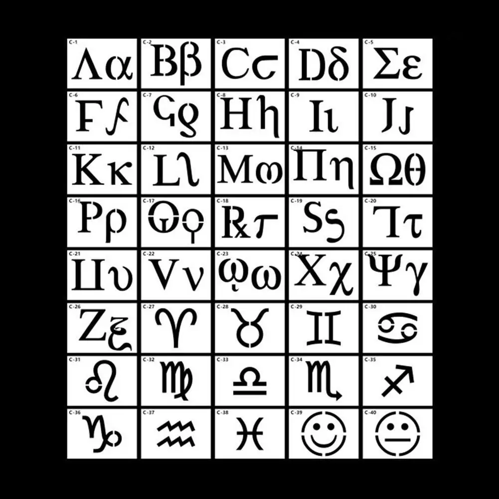 40 шт./компл. буквы номер алфавитные трафареты шаблон планировщик дневник боли
