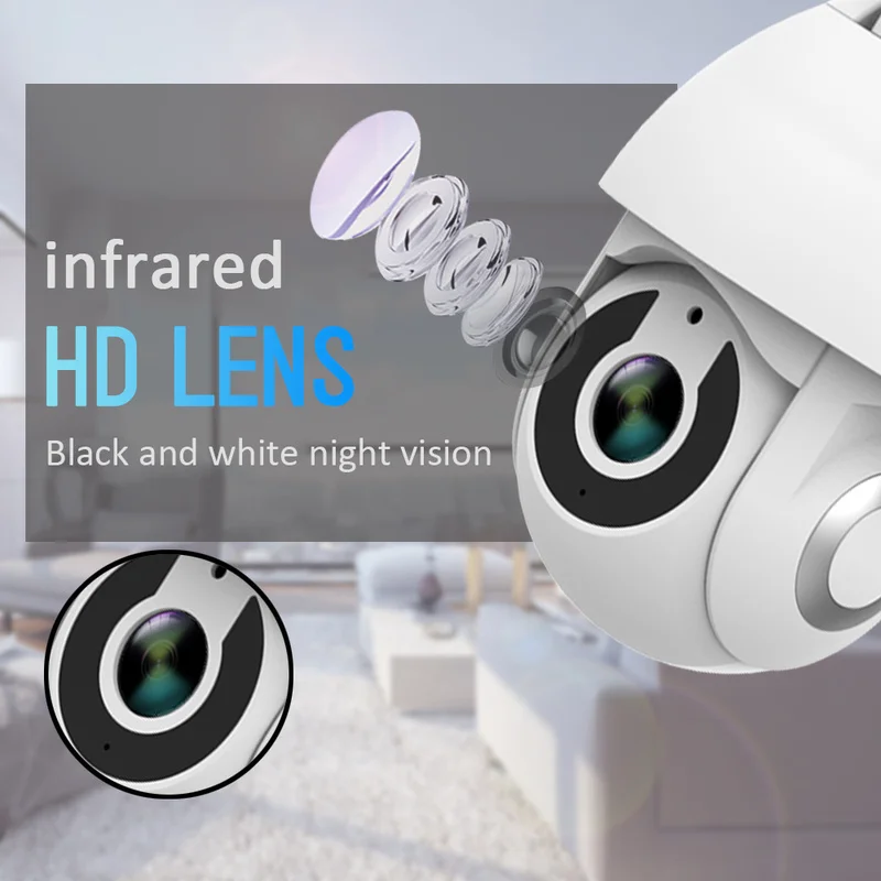 W wifi камера наружная камера наблюдения с датчиком PTZ IP камера H.265X 1080p скоростная купольная CCTV Камера Безопасности s ip-камера wifi Внешняя 2MP IR домашняя съемка