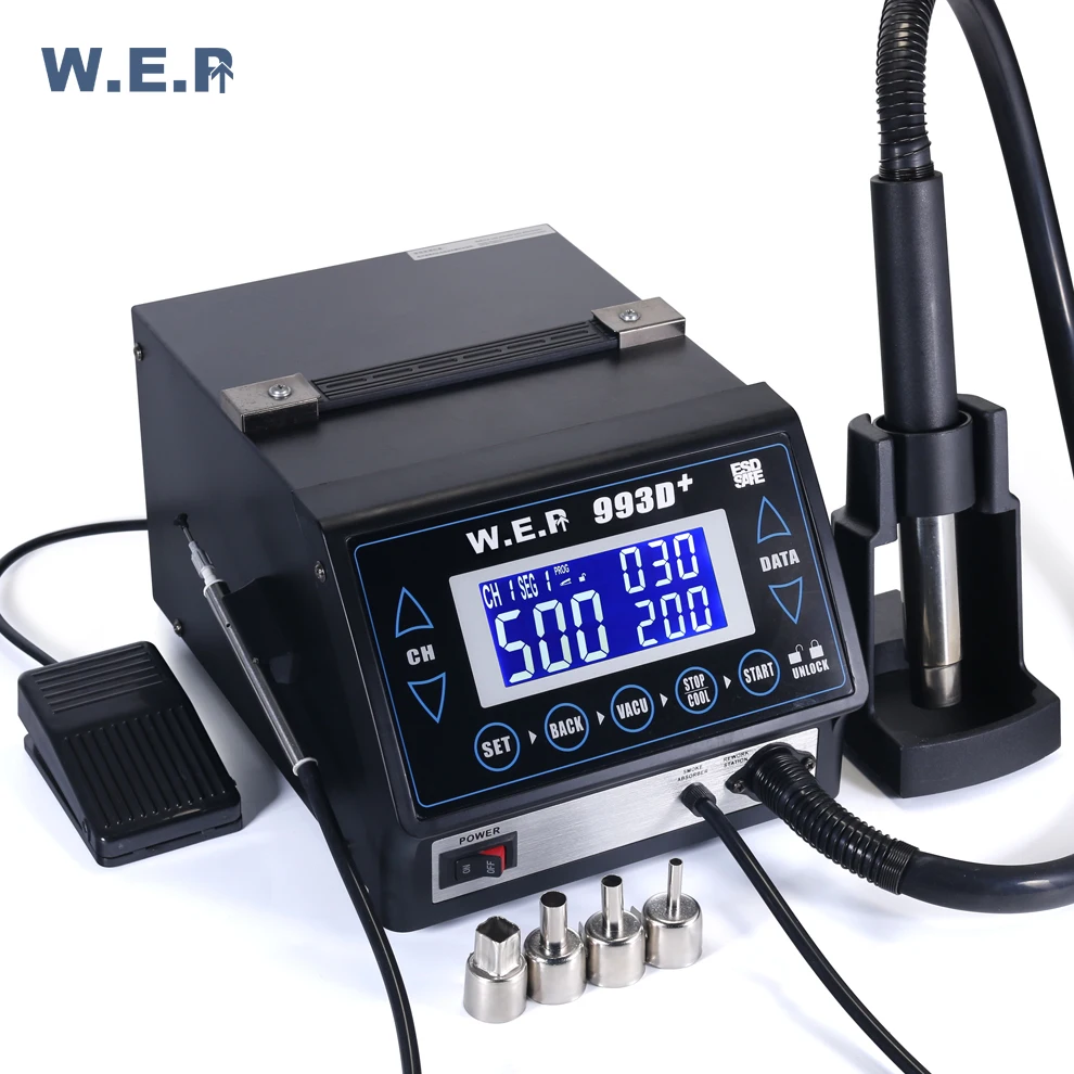 

WEP 993D+ welding machine Upgraded Version Desoldering Station Rework Station