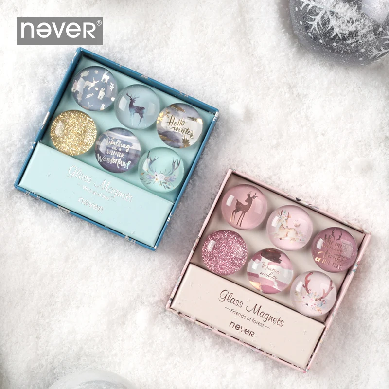 Никогда не Рождественская Лось 3D доска магнитные наклейки стеклянные Магнитные