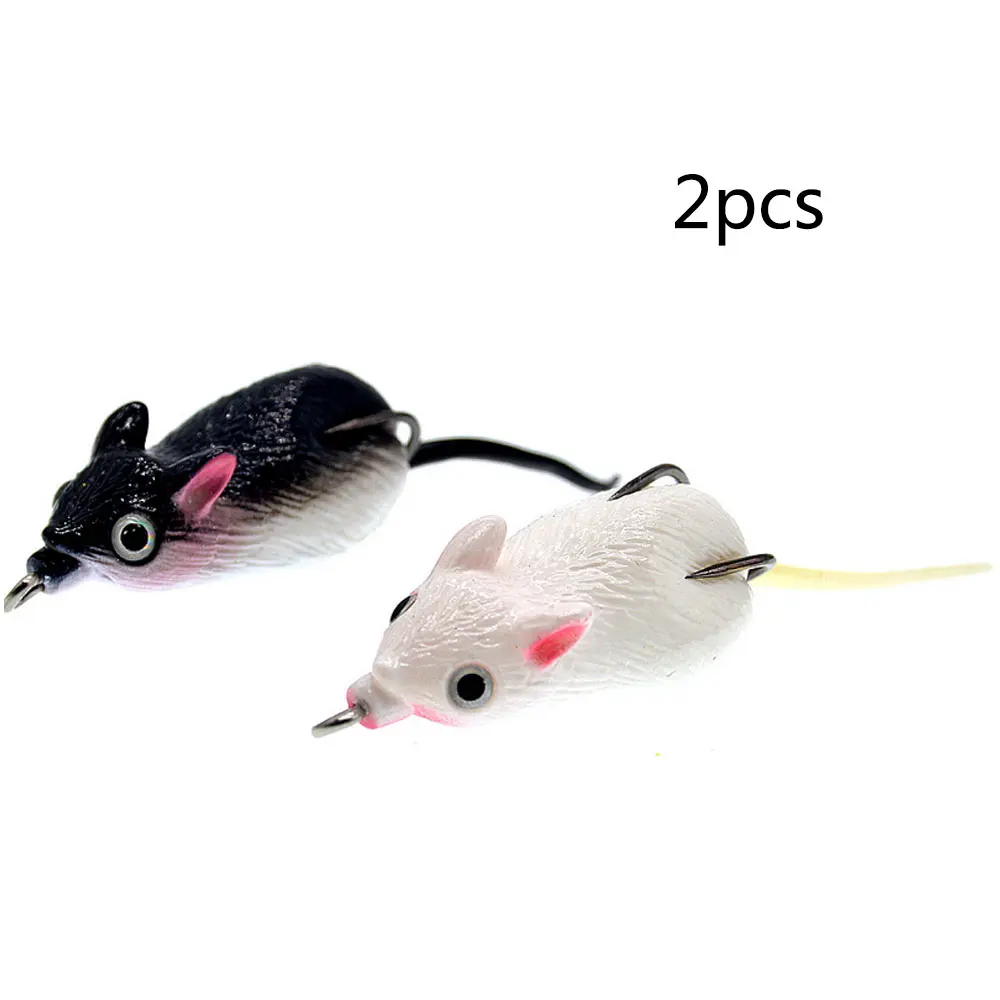 Новый 3D Глаза Мягкая Мышь с резиновым покрытием Рыболовная Приманка 5 см 20g