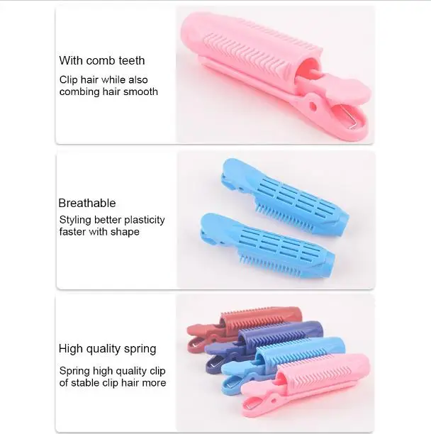 

4pcs Natural Fluffy Hair Clip Curly Hair Plastic Hair Root Fluffy Clip Bangs Hair Styling Clip Hair Pins Hair Accessories