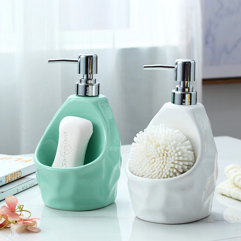 650lml ceramic soap dispenser for kitchen + ABS home decoration liquid lotion bathroom accessories | Обустройство дома