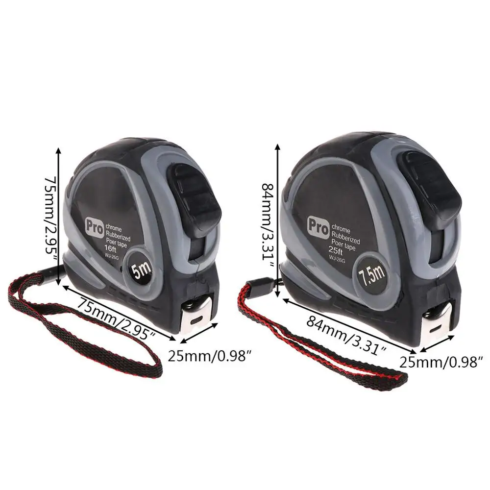 Измерительная линейка 5 м 7 выдвижная мерная рулетка прорезиненная Метрическая |