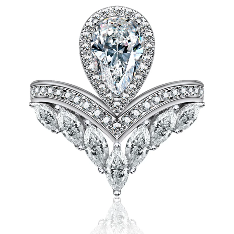 

18K goldr ring 2ct DVVS moissanite ring Engagement&Wedding Jewellery with certificate 0063