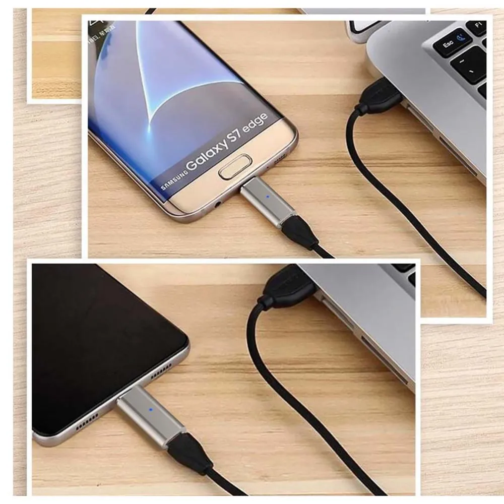 

1pc USB Type C Connector USB C to Type C Connector for Cellphone (Silver)