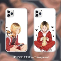 kenma kozume of haikyuu phone case transparent for iphone 6 7 8 11 12 s mini pro x xs xr max plus cover funda shell